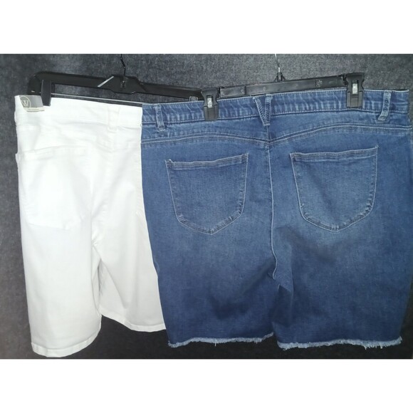 Wit & Wisdom Absolution White Denim‎ shorts & Blue Denim Shorts Lot Of 2 NWT 18 - Picture 7 of 10